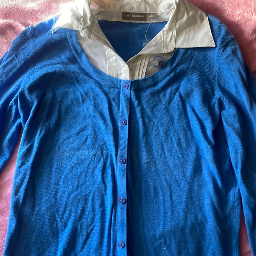 Button down sweater shirt